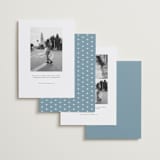 "Fleur Corner" - Save the Dates in French Blue by Carolyn MacLaren - Back of Card Options