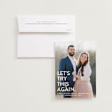 "Let's I Do This Photo" - Save the Dates in Snow by Ellis - Save the Date with Envelope