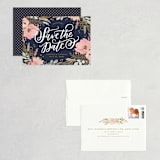 "Floral Vignette" - Save the Dates in Midnight by Kristen Smith - Assembled