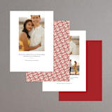 "two toned" - Save the Dates in Poppy by Deborah Chou - Back of Card Options