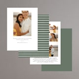 "Flourished Love" - Save the Dates in Cloud by Wildfield Paper Co - Back of Card Options
