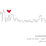 "Love in the City - New York City" - Save the Dates in Lipstick by Erin Deegan - Detail