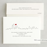 "Love in the City - New York City" - Save the Dates in Lipstick by Erin Deegan - FREE Recipient Addressing