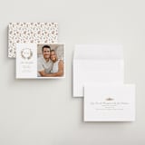"Foliage Crest" - Save the Dates in Mulberry by Everett Paper Goods - Assembled