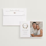 "Foliage Crest" - Save the Dates in Mulberry by Everett Paper Goods - Save the Date with Envelope