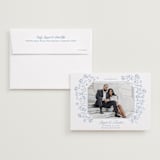 "Framed Florals" - Save the Dates in Sky by Robert and Stella - Save the Date with Envelope