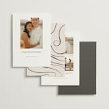 "Bow" - Save the Dates in Tuxedo by Corinne Malesic - Back of Card Options