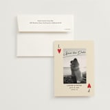 "Red Hearts" - Save the Dates in Champagne by Helena Vitto - Save the Date with Envelope