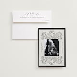 "Ornate sketched frame" - Save the Dates in Latte by Jackie Crawford - Save the Date with Envelope