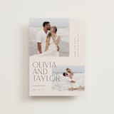 "Overlapping" - Save the Dates in Linen by Kelly Schmidt - Front