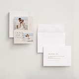 "Overlapping" - Save the Dates in Linen by Kelly Schmidt - Assembled