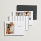 "Typographic Header" - Save the Dates in Cotton by Stacey Meacham - Back of Card Options