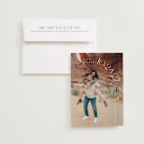 "Curved Date" - Save the Dates in Pearl by Brooke Chandler - Save the Date with Envelope