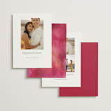 "Lush" - Save the Dates in Magenta by Susan Moyal - Back of Card Options