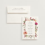 "Lush" - Save the Dates in Magenta by Susan Moyal - Save the Date with Envelope