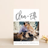 "Whimsical Script" - Save the Dates in Onyx by Christie Garcia - Front