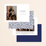 "Flyer" - Save the Dates in Navy by Jack Knoebber - Back of Card Options