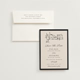 "NYC Skyline" - Save the Dates in Halo by Teju Reval - Save the Date with Envelope
