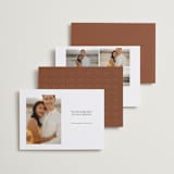 "Bold Print" - Save the Dates in Rust by April Astudillo - Back of Card Options