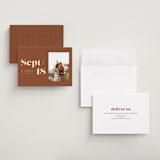 "Bold Print" - Save the Dates in Rust by April Astudillo - Assembled