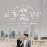 "Elegant Engagement" - Save the Dates in Marshmallow by Hooray Creative - Detail