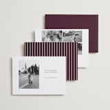 "Engraved names" - Save the Dates in Burgundy by Stacey Meacham - Back of Card Options