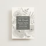 "Watercolor Floral" - Save the Dates in Fog by Jill Means - Front