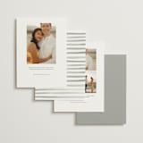 "Watercolor Floral" - Save the Dates in Fog by Jill Means - Back of Card Options