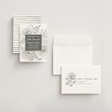 "Watercolor Floral" - Save the Dates in Fog by Jill Means - Assembled