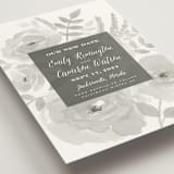 "Watercolor Floral" - Save the Dates in Fog by Jill Means - Detail