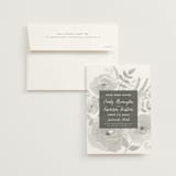"Watercolor Floral" - Save the Dates in Fog by Jill Means - Save the Date with Envelope