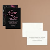 "Crazy in Love" - Save the Dates in Hot Pink by Design Lotus - Assembled