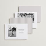 "Pierre" - Save the Dates in Dove by Robert and Stella - Back of Card Options