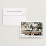 "Malibu Dreams" - Save the Dates in Linen by Ashley Cuccio - Save the Date with Envelope