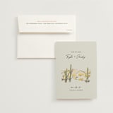 "desert crayon drawing" - Save the Dates in Olive by Cass Loh - Save the Date with Envelope