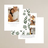"Succulent Surround" - Save the Dates in Powder by Susan Moyal - Back of Card Options