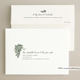 "Succulent Surround" - Save the Dates in Powder by Susan Moyal - FREE Recipient Addressing