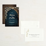 "Outside" - Save the Dates in Navy by Rebecca Bowen - Assembled