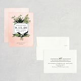 "Botanical Name Plate" - Save the Dates in Blush by Shiny Penny Studio - Assembled