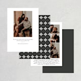 "Modern Date" - Save the Dates in Storm by Waldo Press - Back of Card Options