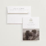 "Arborvitae" - Save the Dates in Champagne by Sarah Brown - Save the Date with Envelope
