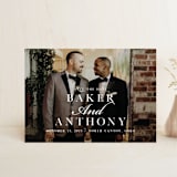 "Stacked Names" - Save the Dates in Snow by Megan Cash - Front