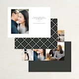 "Stacked Names" - Save the Dates in Snow by Megan Cash - Back of Card Options