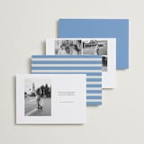 "Modern Border" - Save the Dates in Sky by Jackie Crawford - Back of Card Options