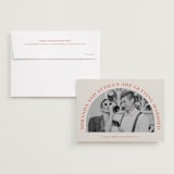 "Surrounding" - Save the Dates in Persimmon by Sarah Cohn - Save the Date with Envelope