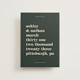 "Modern Type" - Save the Dates in Spruce by April Astudillo - Front