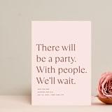 "There Will Be a Party" - Save the Dates in Terracotta by Amy Payne - Front
