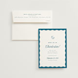 "Meet us" - Save the Dates in Ocean by Kelly Schmidt - Save the Date with Envelope