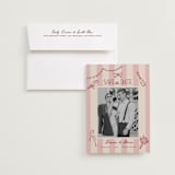 "Thompson" - Save the Dates in Rose by Jennifer Lew - Save the Date with Envelope