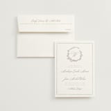 "Romantic Wreath" - Save the Dates in Chantilly by Wildfield Paper Co - Save the Date with Envelope